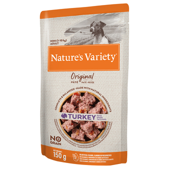 Zooplus 8x150g kalkoen original paté nature's variety hondenvoer aanbieding