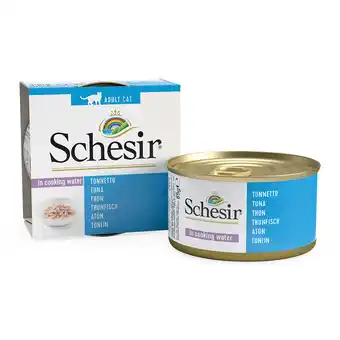 Zooplus Schesir natural met rijst kattenvoer 6 x 85 g - tonijn aanbieding