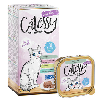 Zooplus Mixpak catessy kuipjes 8 x 100 g kattenvoer - fijne paté mix ii aanbieding