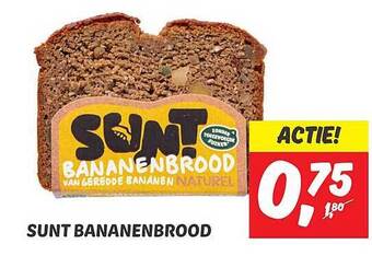 Dekamarkt Sunt bananenbrood aanbieding