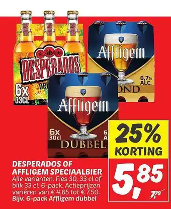 Dekamarkt Desperados of affligem speciaalbier aanbieding