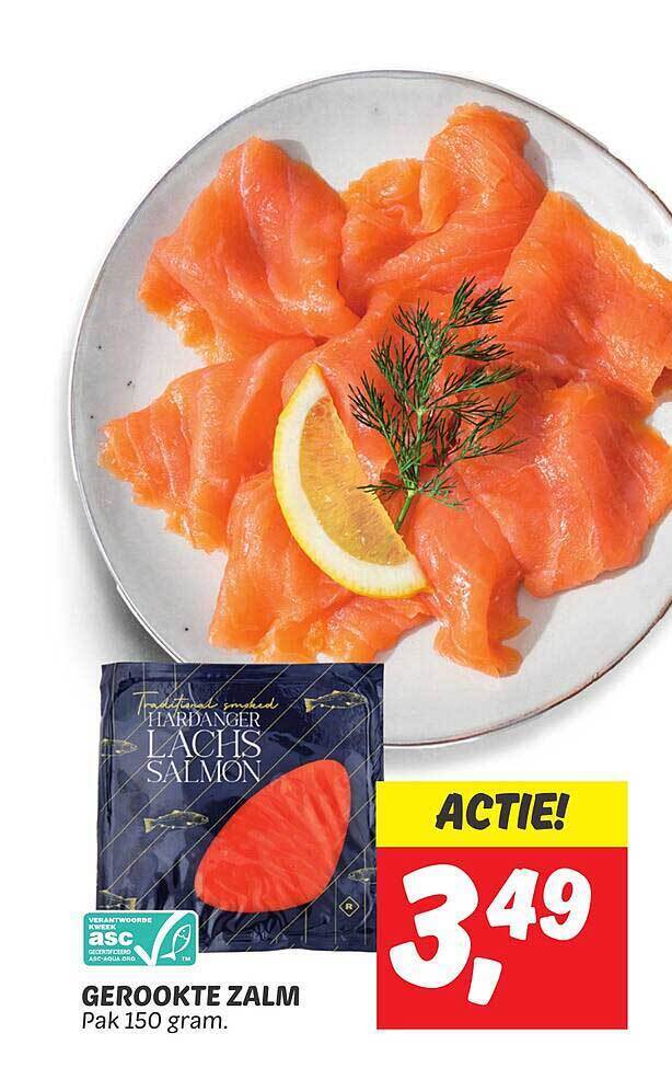 Gerookte zalm aanbieding bij Dekamarkt