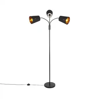 Lampenlicht.nl Moderne vloerlamp zwart 3-lichts - carmen aanbieding