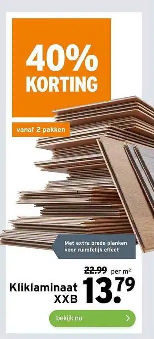 GAMMA Kliklaminaat xxb aanbieding