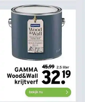 GAMMA Gamma wood&wall krijtverf aanbieding