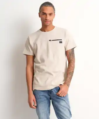 terStal Heren pique t-shirt borstzakje beige in maat aanbieding