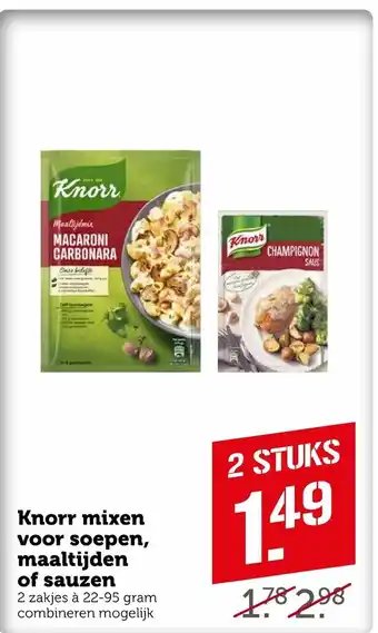 Coop Knorr mixen voor soepen, maaltijden of sauzen aanbieding