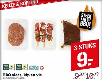 Coop Bbq vlees, kip en vis aanbieding