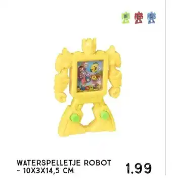 Xenos Waterspelletje robot- 10 x 3 x 14,5 cm aanbieding