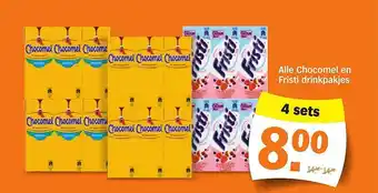 Albert Heijn Alle chocomel en fristi drinkpakjes aanbieding