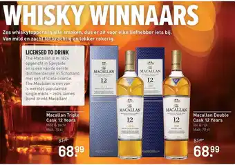 Gall & Gall Macallan triple cask 12 years of macallan double cask 12 years aanbieding