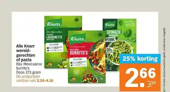 Albert Heijn Alle knorr wereldgerechten of pasta aanbieding