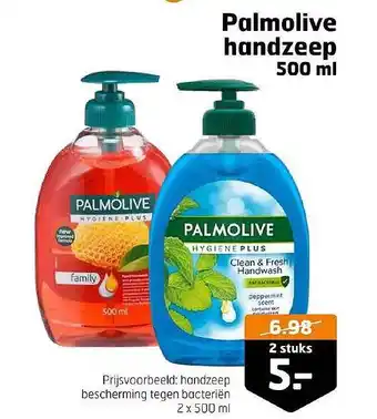 Trekpleister Palmolive handzeep 500 ml aanbieding