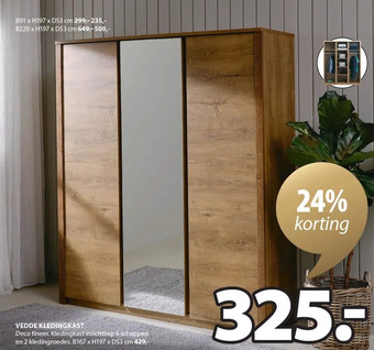 Jysk Vedde kledingkast aanbieding