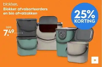 Blokker Blokker afvalsorteerders en bio afvalzakken aanbieding