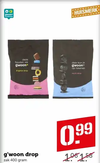 Coop G'woon drop aanbieding