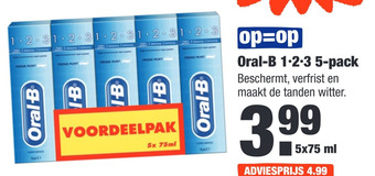 ALDI Oral-B 1-2-3 5-pack aanbieding