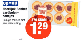 ALDI Heerlijck Banket aardbeien- cakejes aanbieding