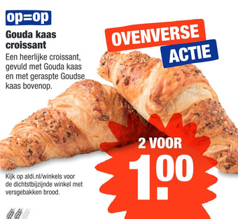 ALDI Gouda kaas pn croissant aanbieding