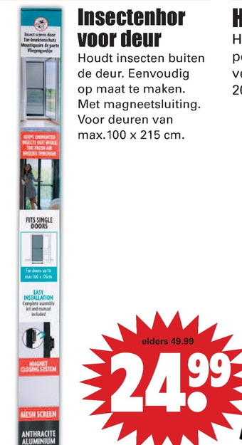 Dirk Insectenhor Voor deur aanbieding