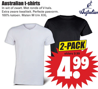 Dirk Australian t-shirts aanbieding