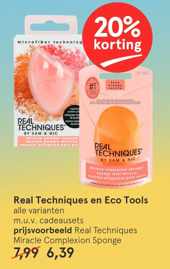 Etos Real Techniques en Eco Tools aanbieding