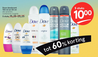 Etos Dove deodorant 150 ml en 50 ml aanbieding