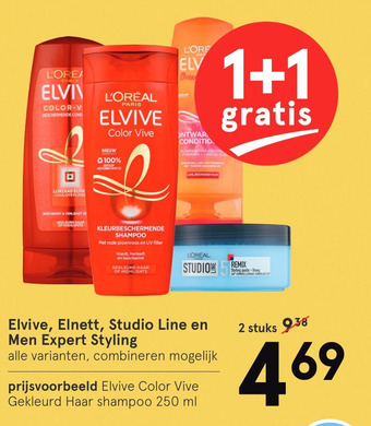 Etos Elvive, Elnett, Studio Line en Men Expert Styling aanbieding