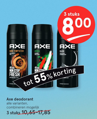 Etos Axe deodorant aanbieding