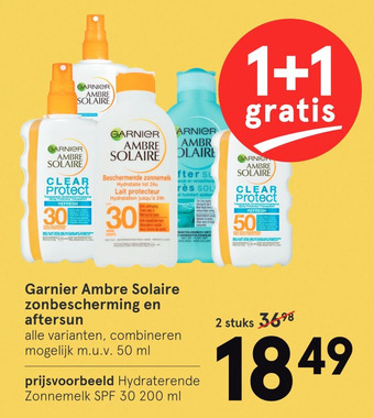 Etos Garnier Ambre Solaire zonbescherming en aftersun aanbieding