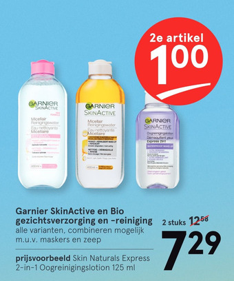 Etos Garnier SkinActive en Bio gezichtsverzorging en -reiniging aanbieding