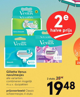 Etos Gillette Venus navulmesjes aanbieding