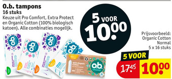 Kruidvat 0.b. tampons aanbieding