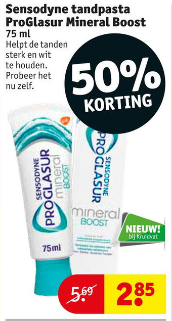 Kruidvat Sensodyne tandpasta ProGlasur Mineral Boost aanbieding