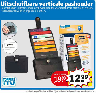 Kruidvat Uitschuifbare verticale pashouder aanbieding