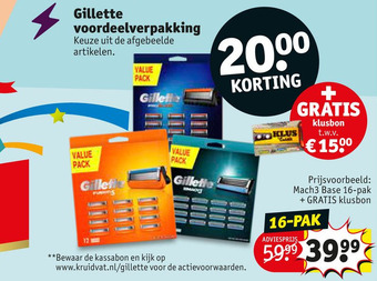 Kruidvat Gillette voordeelverpakking aanbieding