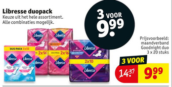 Kruidvat Libresse duopack aanbieding