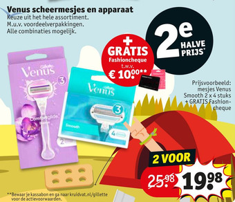 Kruidvat Venus scheermesjes en apparaat aanbieding