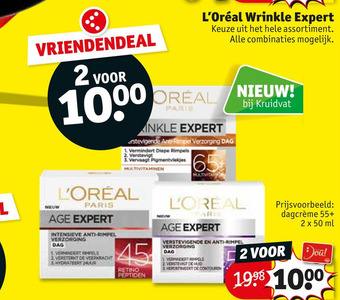 Kruidvat L'Oréal Wrinkle Expert aanbieding