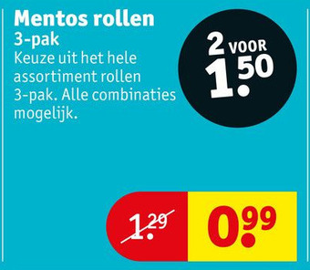 Kruidvat Mentos rollen aanbieding