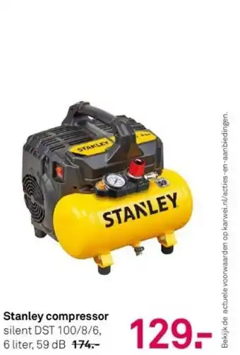 Karwei Stanley compressor aanbieding