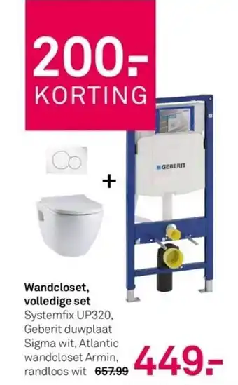 Karwei Wandcloset, volledige set aanbieding