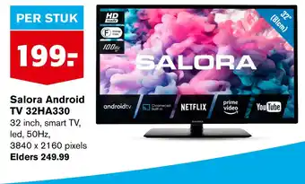 Hoogvliet Salora android tv 32ha330 aanbieding