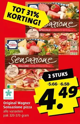 Boni Original wagner sensazione pizza aanbieding