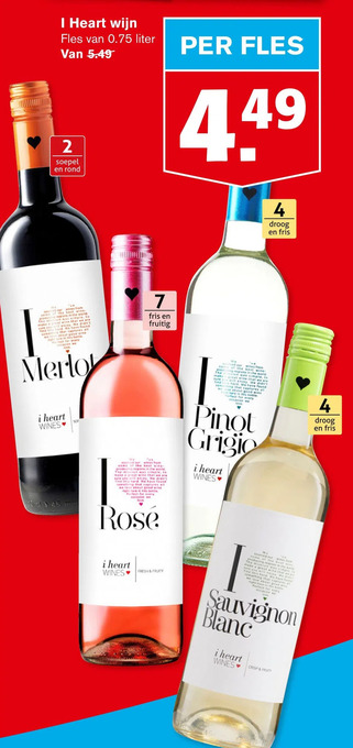 Hoogvliet I heart wijn aanbieding