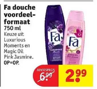 Kruidvat Fa Douche 750ml aanbieding