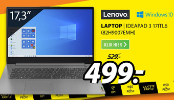 Expert LAPTOP | IDEAPAD 3 17ITL6 (82H9007EMH) aanbieding