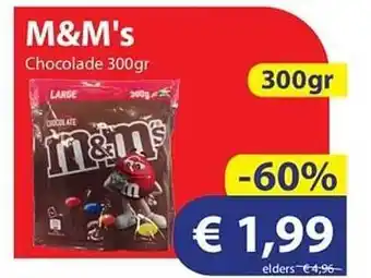 Die Grenze M&m's chocolade 300gr aanbieding