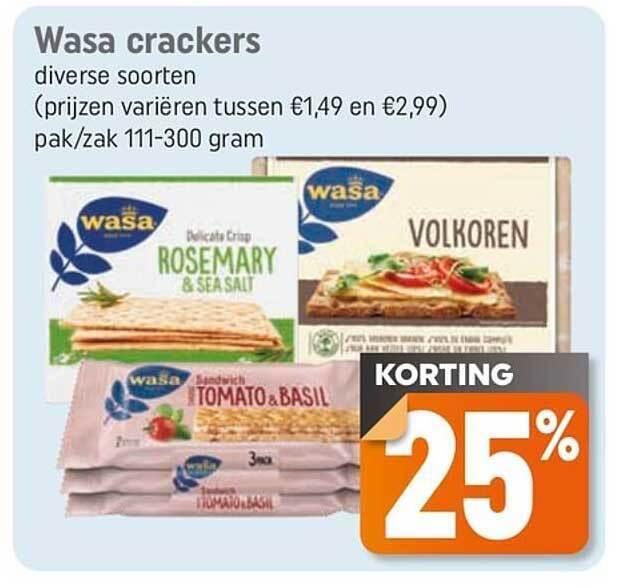 Wasa crackers aanbieding bij Dagwinkel