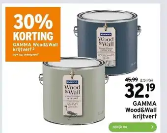 GAMMA Gamma wood&wall krijtverf aanbieding